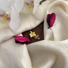 Vriksham Floral Kundan Nath-Green White-Pearls-J3043