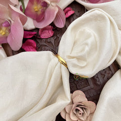 Vriksham Exquisite Jadau Kundan Floral Finger Ring-White Red-J3405