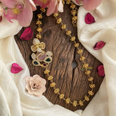 Vriksham AD Stone Ganpati Gold Polish Moggapu Chain-G15970