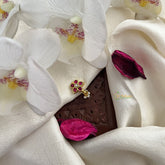 Vriksham Floral Jadau Kundan Nath-Red-Pearls-J3025