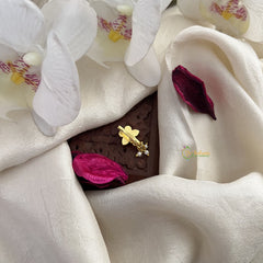 Vriksham Floral Jadau Kundan Nath-Red-Pearls-J3025