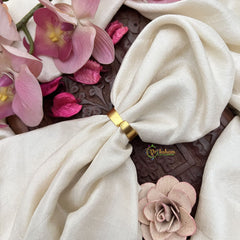 Vriksham Flower Shape Kundan Jadau Adjustable Finger Ring-Red White-J3683