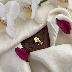 Vriksham Floral Jadau Kundan Nath-White-Pearls-J3026