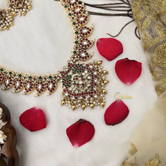 Vriksham Designer 18 Manga Style Long Neckpiece-Gold Bead-G19138