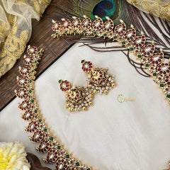 Vriksham Designer 18 Manga Style Long Neckpiece-Gold Bead-G19138