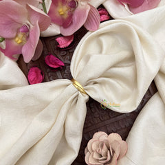 Vriksham Elegant Jadau Kundan Floral Finger Ring-White Red & Green-J3407