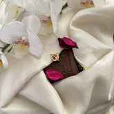 Vriksham Antique Jadau Kundan Nath-Red White-Pearls-J3032