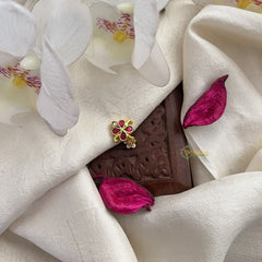 Vriksham Designer Jadau Kundan Nath-Red-Pearls-J3020