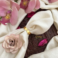 Vriksham Designer Floral Kundan Jadau Adjustable Finger Ring-Red Green-J3680