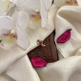 Vriksham Antique Jadau Kundan Nath-Red White & Green-Pearls-J3033