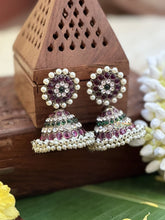 Vriksham Precious Black Polish Kemp Jhumka-Pearl-G17948
