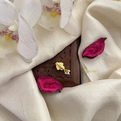 Vriksham Antique Jadau Kundan Nath-Red White & Green-Pearls-J3033