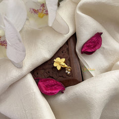 Vriksham Designer Jadau Kundan Nath-Green-Pearls-J3030