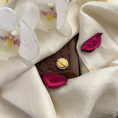 Vriksham Unique Circle Green Jadau Kundan Nath-Pearls-J3011