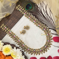 Vriksham Traditional South Indian Gold Lakshmi Long Neckpiece-G19165