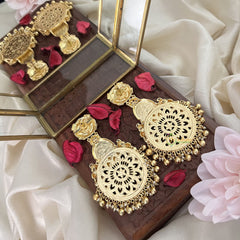 Vriksham Gold Look Alike Floral Dual Peacock Earring-G18238