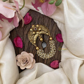 Vriksham Gold Look Alike Floral Single Jada Billai- Pearls-Red-G15959