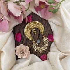 Vriksham Gold Look Alike Single Jada Billai-Pearls-Red-G15957