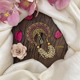 Vriksham Exclusive Pearls Layer Red Single Jada Billai-G15965