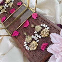 Vriksham Black Polish Tiger Face Sabyasachi Inspired Earring-Mossanite-G18230