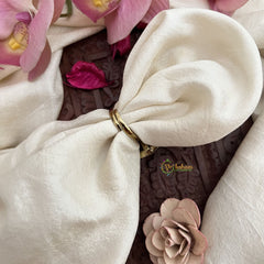 Vriksham Elegant Floral Kundan Jadau Adjustable Finger Ring-Red Green & White-J3684