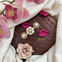 Vriksham Floral Double Mossanite Stone Finger Ring-VV1996