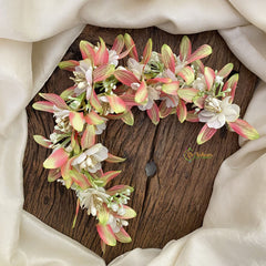 Vriksham Floral Veni with Gold Beads-Flower Accessory-H879