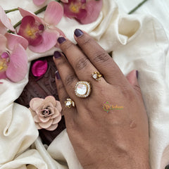 Vriksham Designer Mossanite Center Stone Finger Ring-VV1979