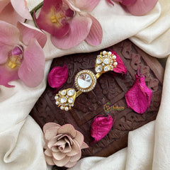 Vriksham Elegant Mossanite Large Center Round Stone Finger Ring-VV1978