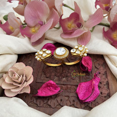 Vriksham Elegant Mossanite Large Center Round Stone Finger Ring-VV1978