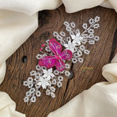 Vriksham Crystal Pearls Butterfly Bun Juda Bridal Brooch for Hairstyle-H884