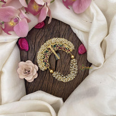 Vriksham Premium Pearls Layer Red Green Single Jada Billai-G15963