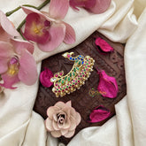 Vriksham Unique Peacock Jadau Kundan Finger Ring-Pearls-J3409