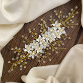 Vriksham Elegant Floral Beaded Bun Juda Bridal Brooch for Hairstyle-H906