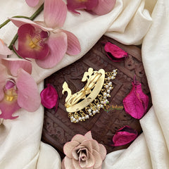 Vriksham Unique Peacock Jadau Kundan Finger Ring-Pearls-J3409