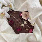 Vriksham Exquisite Single Strand Kundan Jadau Pearl Maatil-White-J3058