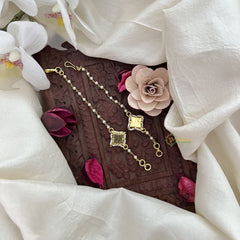 Vriksham Exquisite Single Strand Kundan Jadau Pearl Maatil-White-J3058