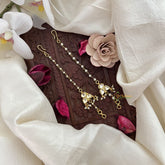 Vriksham Antique Single Strand Kundan Jadau Pearl Maatil-White-J3064