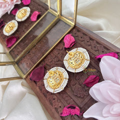 Vriksham Exquisite Pearl Round Shape Earring-White-G18334