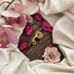 Vriksham Floral & Oval Shape Mossanite Stone Finger Ring-VV1995