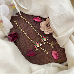 Vriksham Unique Lotus Single Strand Kundan Jadau Pearl Maatil-J3048