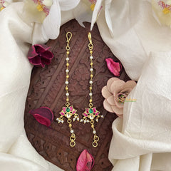 Vriksham Unique Lotus Single Strand Kundan Jadau Pearl Maatil-J3048