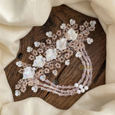 Vriksham Crystal Light Pink Bead Bridal Hair Accessories-H897