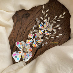 Vriksham Colorful Floral Bun Juda Bridal Brooch for Hairstyle-H915