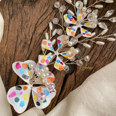 Vriksham Colorful Floral Bun Juda Bridal Brooch for Hairstyle-H915