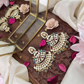 Vriksham Traditional Kemp Earrings-Multicolor-Pearls & Beads-G18225