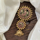 Peacock Kemp Single Jada Billai -Two Tier Bun Billai - RED - GREEN - G11344