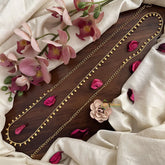 Vriksham Gold Look Alike Textured Ball Drops Thin Hipchain-G20087