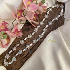 Vriksham White Stone With Flower Bridal Hair Accessories-H924