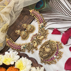 Vriksham Festive Peacock Designs Hasli Neckpiece-Gold Bead-G19105